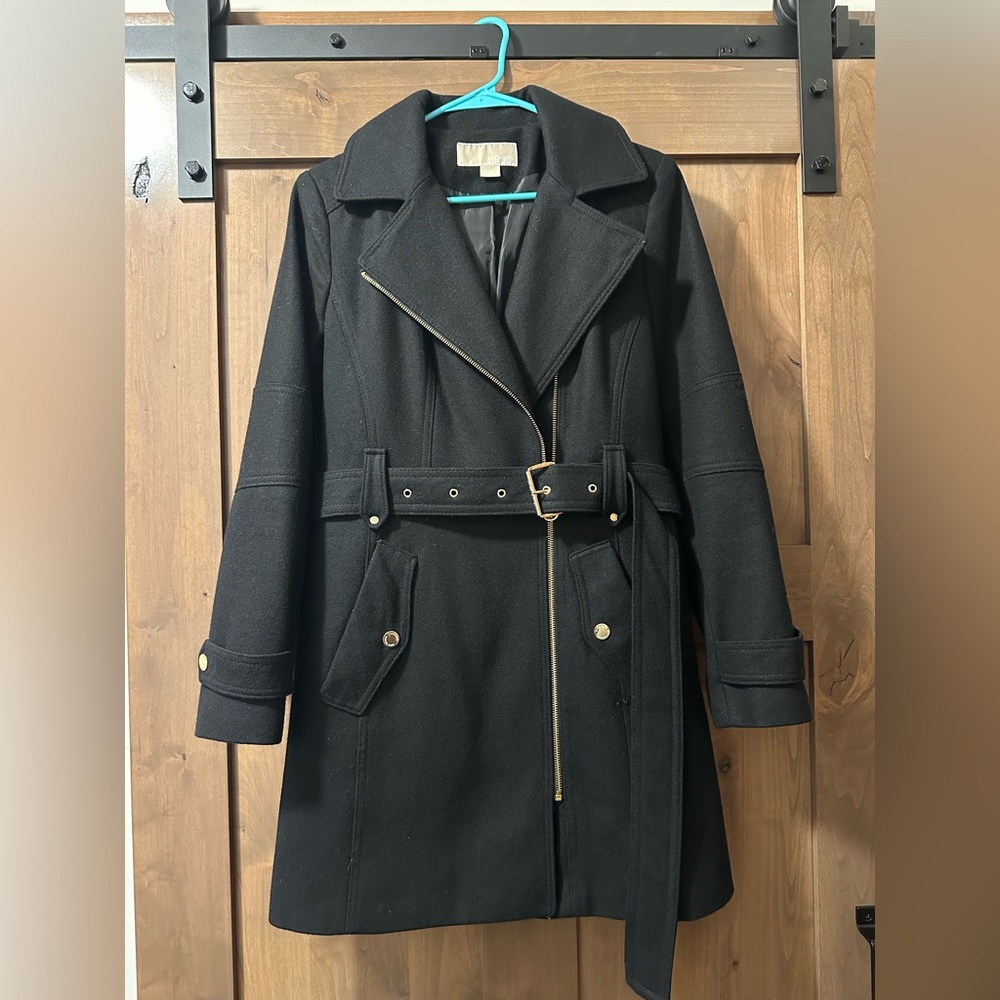 Michael Kors Wool Blend Belted Coat